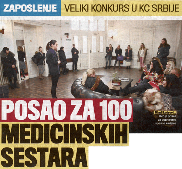 Posao za 100 medicinskih sestara